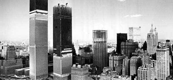 Construção do World Trade Center, no início da década de 1970